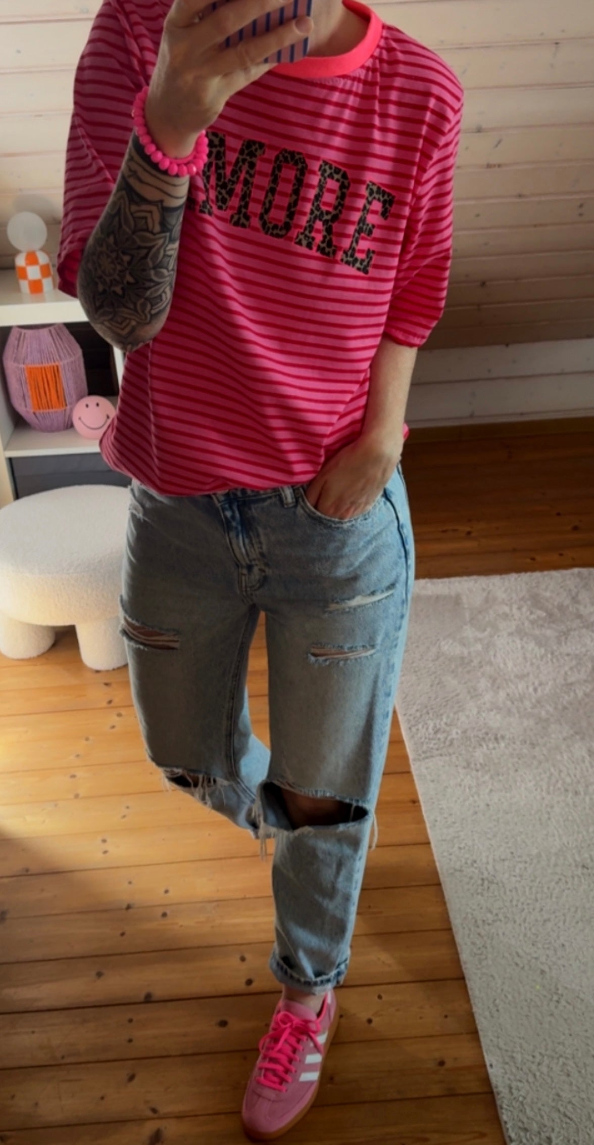 BASIC T-Shirt 5 FARBEN COLOUR BLOCK AMORE LEO 9 FARBEN