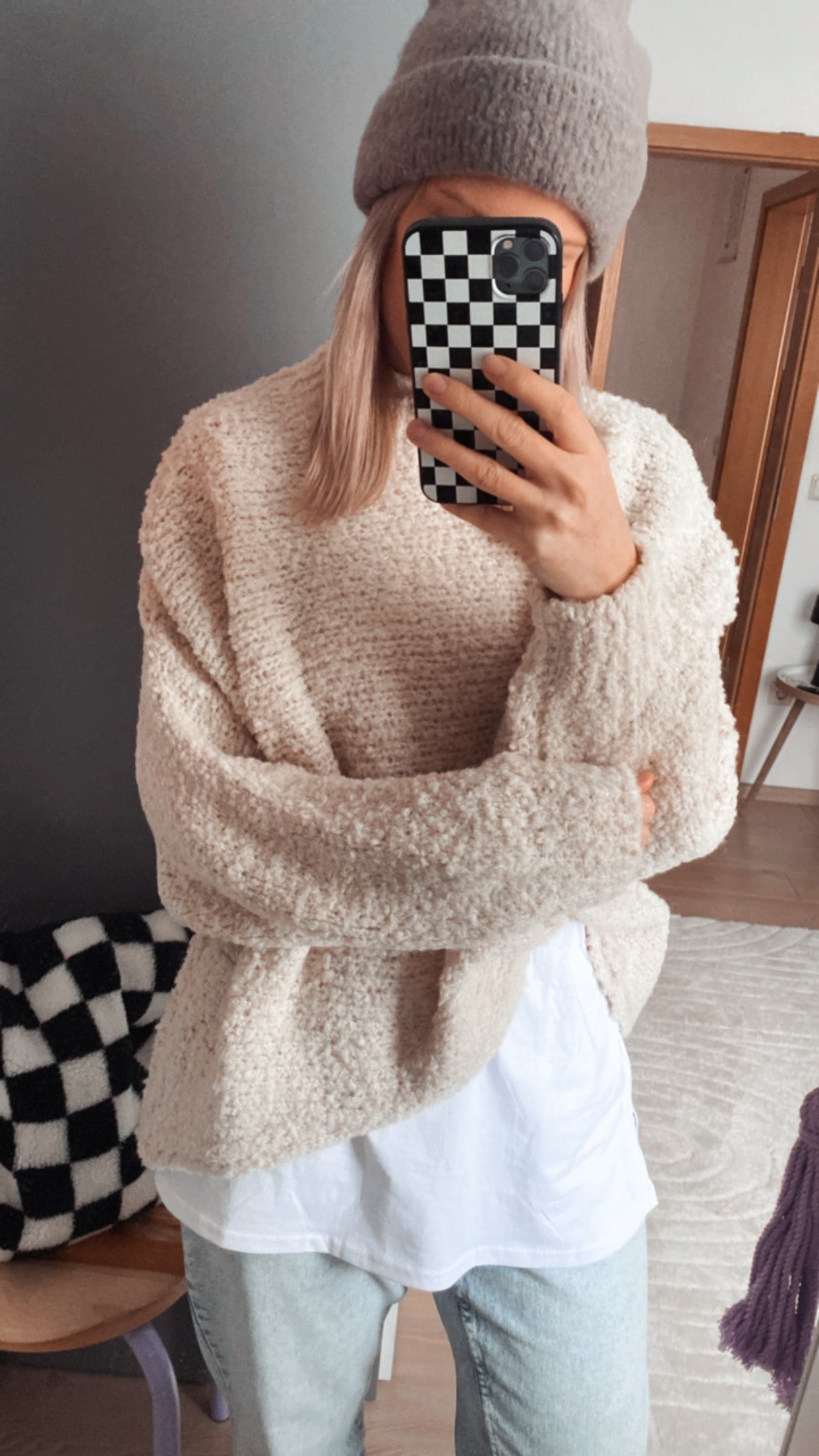 TEDDY PULLOVER BOUCLE ONESIZE