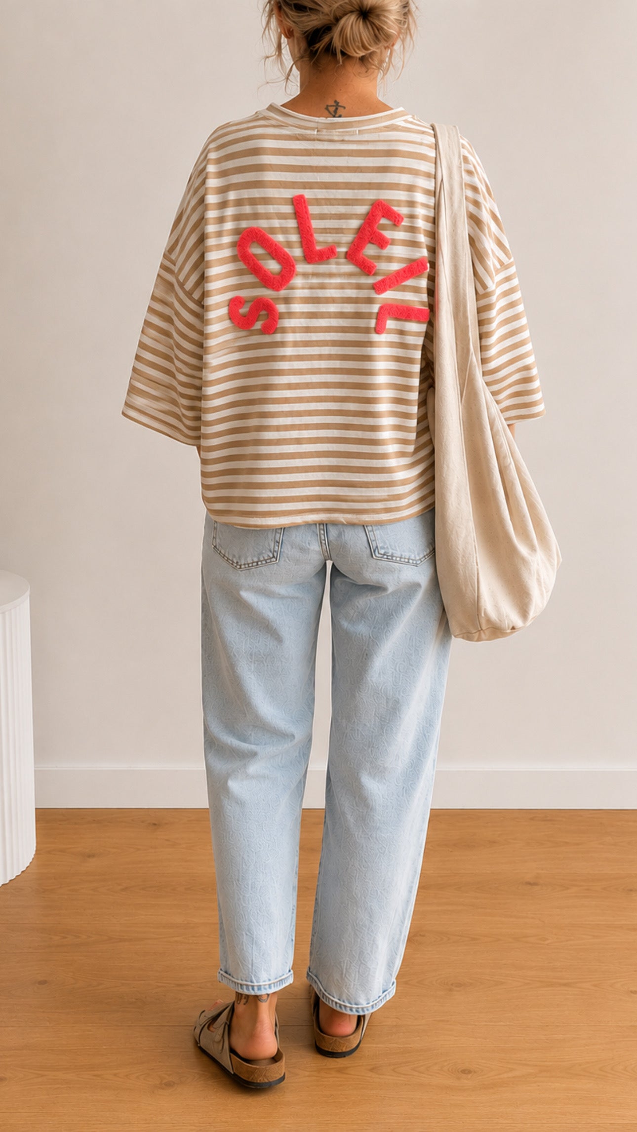 Streifen T-SHIRT PREMIUM SOLEIL FLUFF French Terry 8 FARBEN