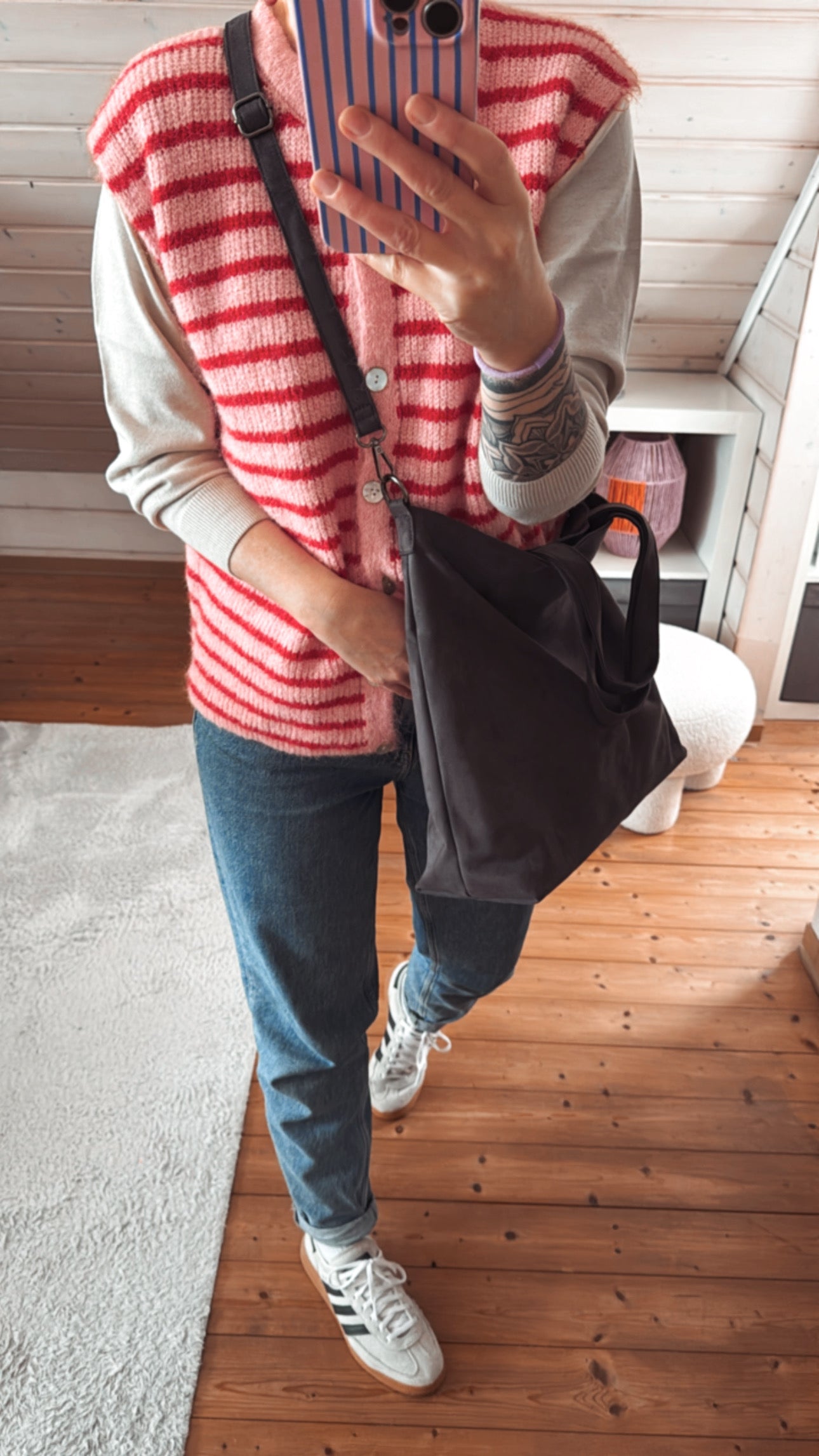 Strickjacke Weste Onezise STRIPES