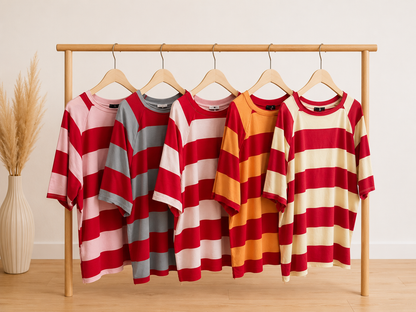 BASIC T-Shirt 5 FARBRN COLOUR BLOCK