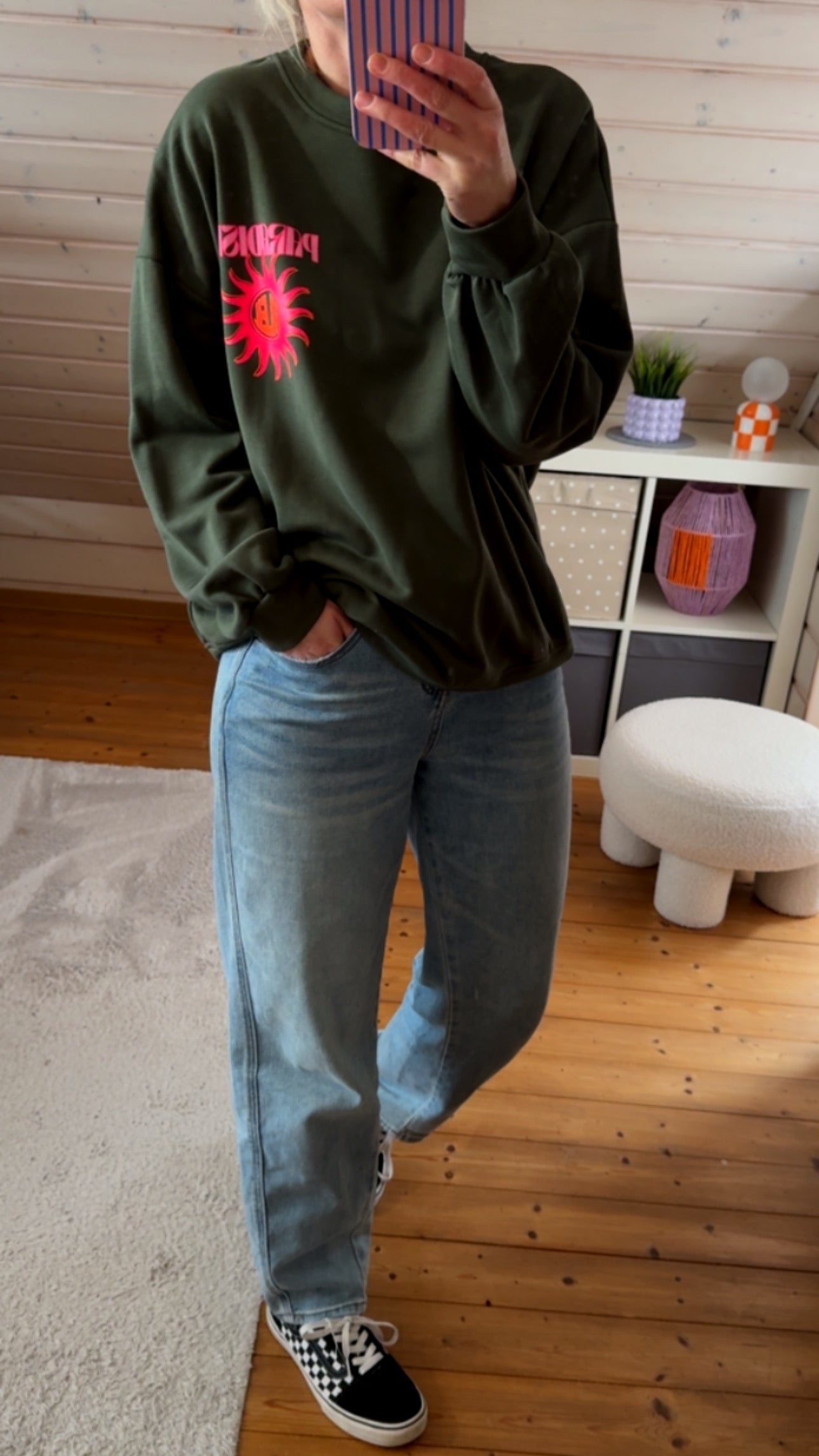 SWEATER PARADISE / 5 Farben RÜCKENPRINT