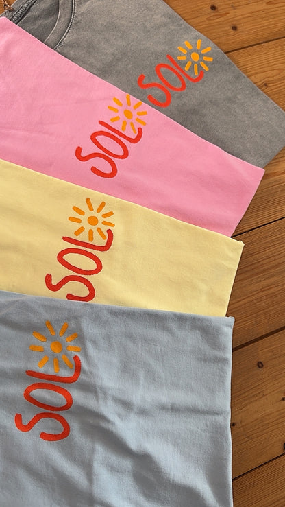 T-SHIRT SUN SOLEIL SOL PREMIUM + RÜCKENPRINT