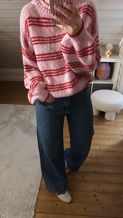 Strick Pullover Streifen
