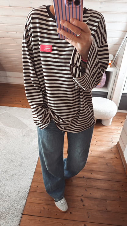 Streifen LONGSHIRT Neon Patch Oversize