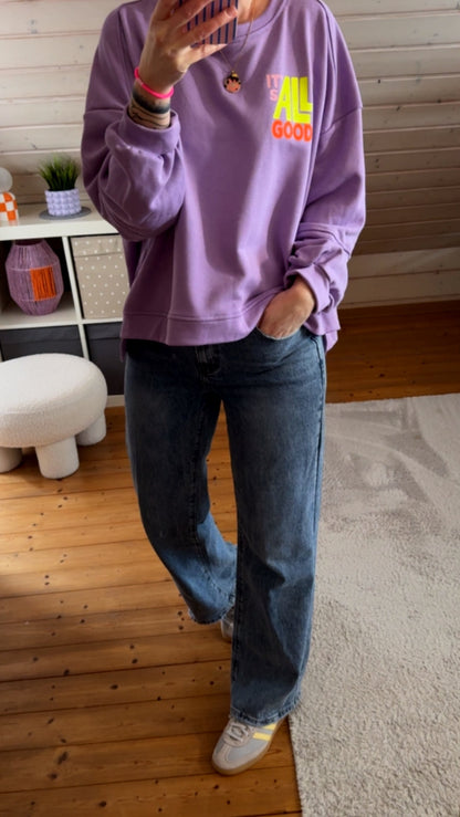SWEATER IT‘S ALL GOOD / 5 Farben / RÜCKENPRINT
