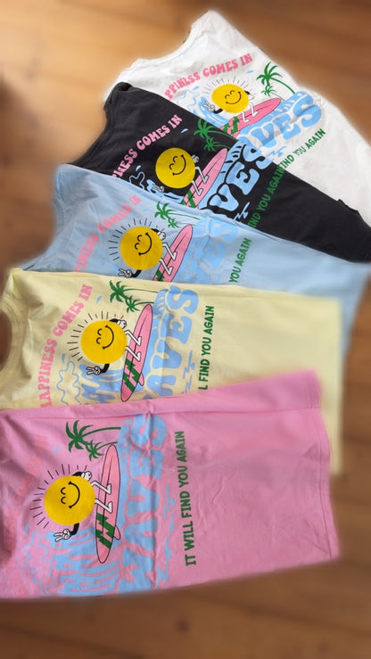 T-SHIRT HAPPINESS PREMIUM + RÜCKENPRINT