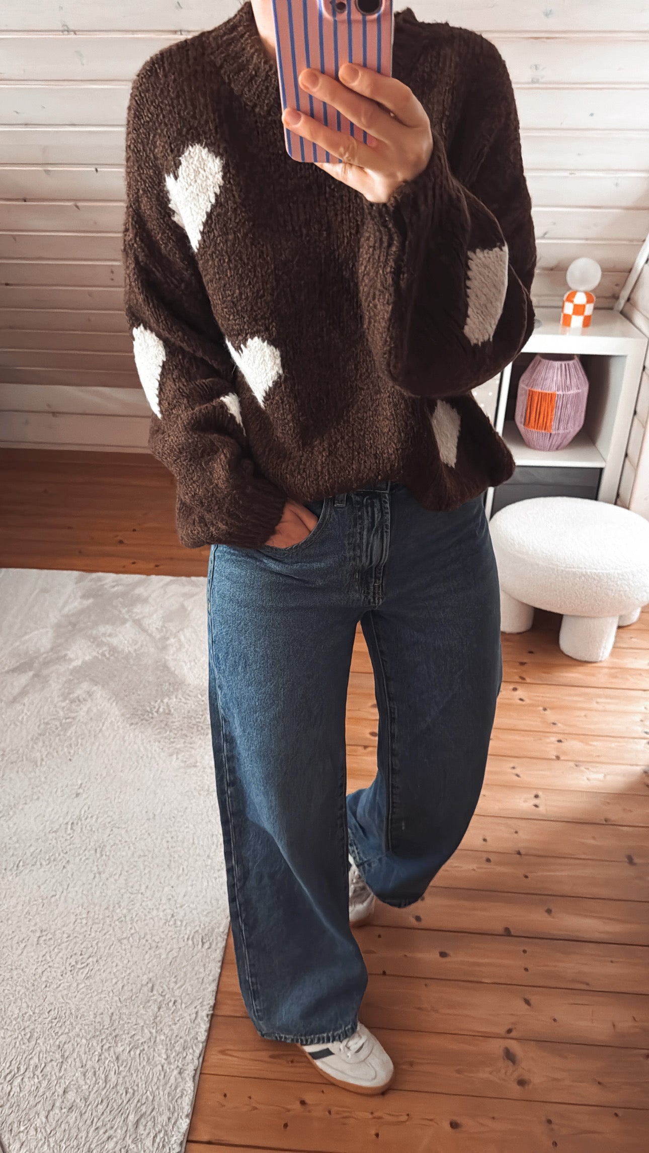 Pullover Strick Herzen 5 Farben