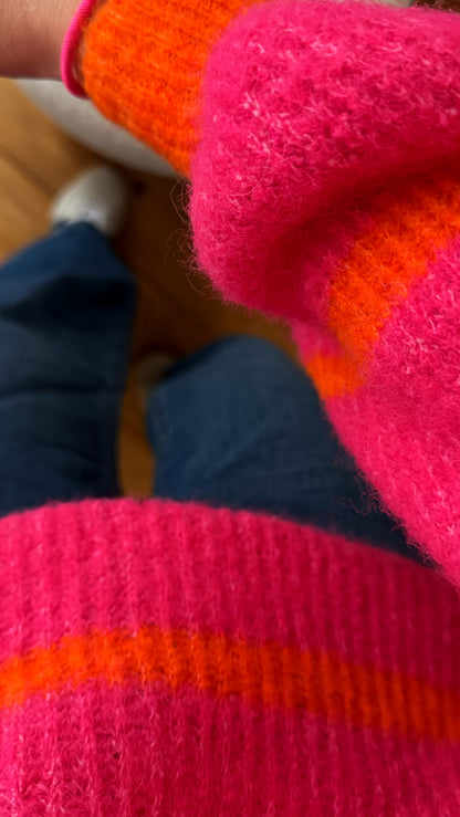 Strick Pullover Streifen