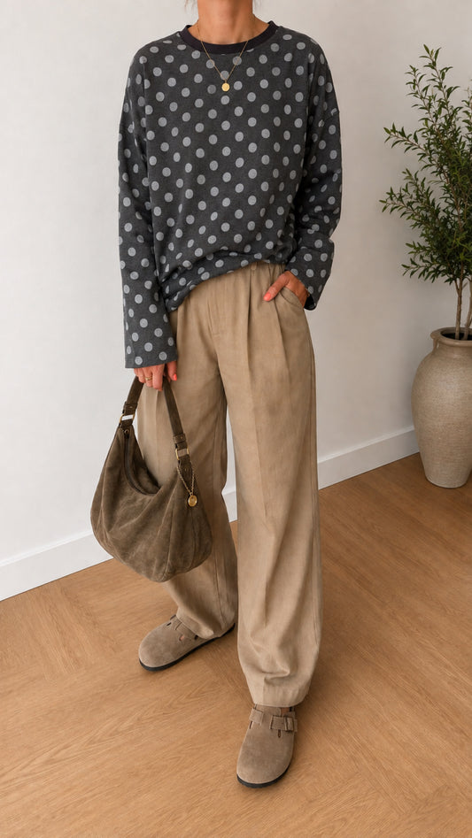 LONGSHIRT / SWEATER leicht DOTS