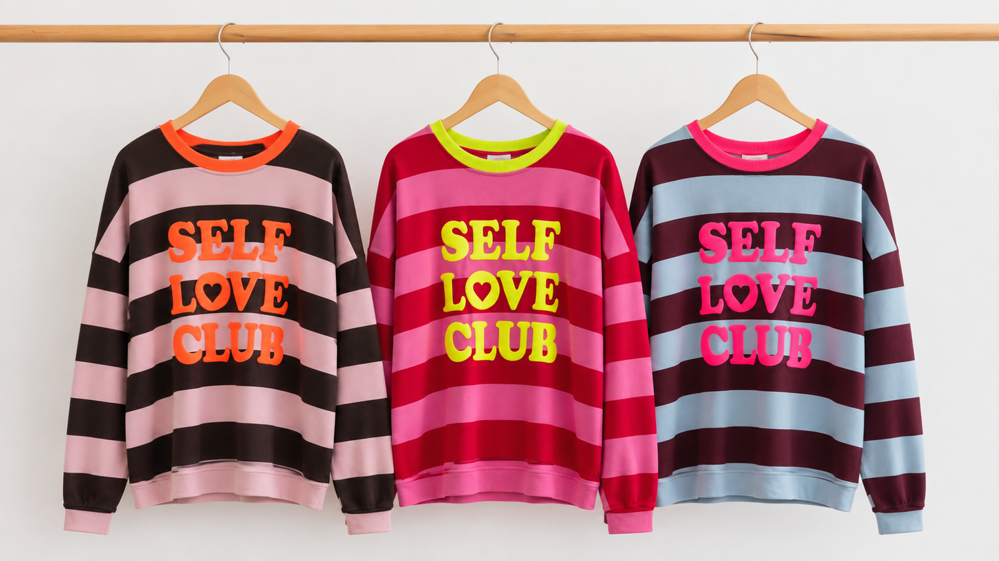 SWEATER PREMIUM TERRY SELF LOVE CLUB 3 Farben