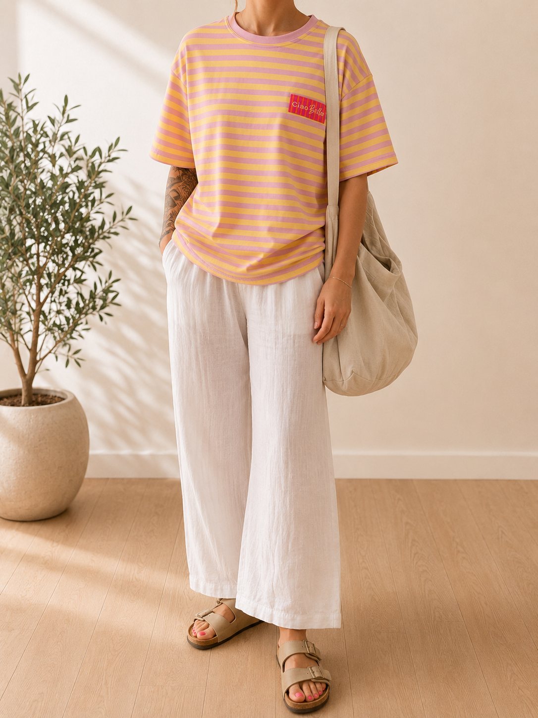T-Shirt STREIFEN French Terry CIAO BELLA