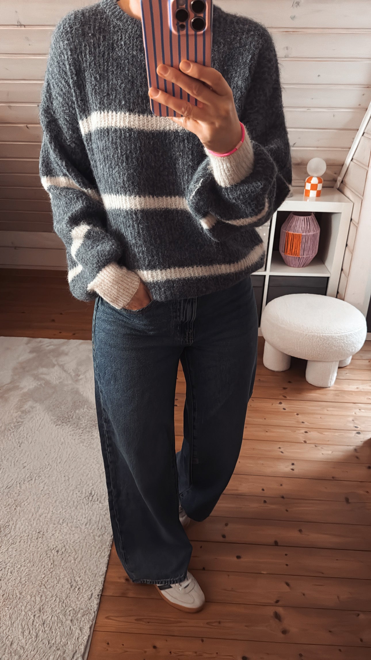 Strick Pullover Streifen