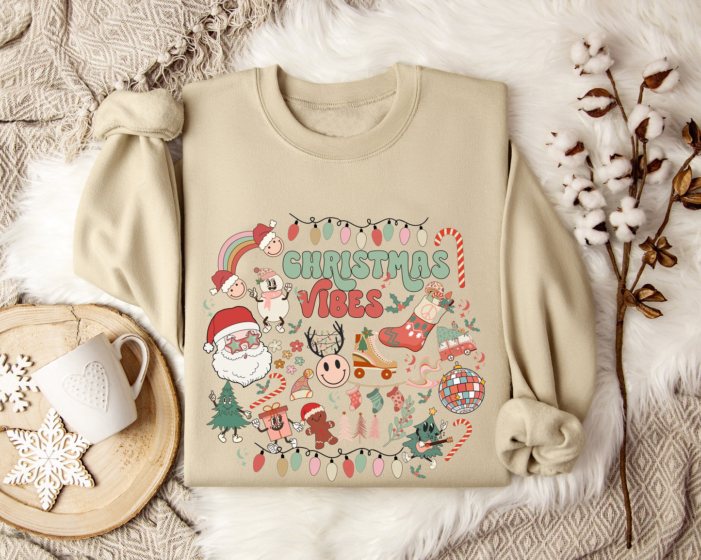 DAMEN UNISEX SWEATER CHRISTMAS VIBES