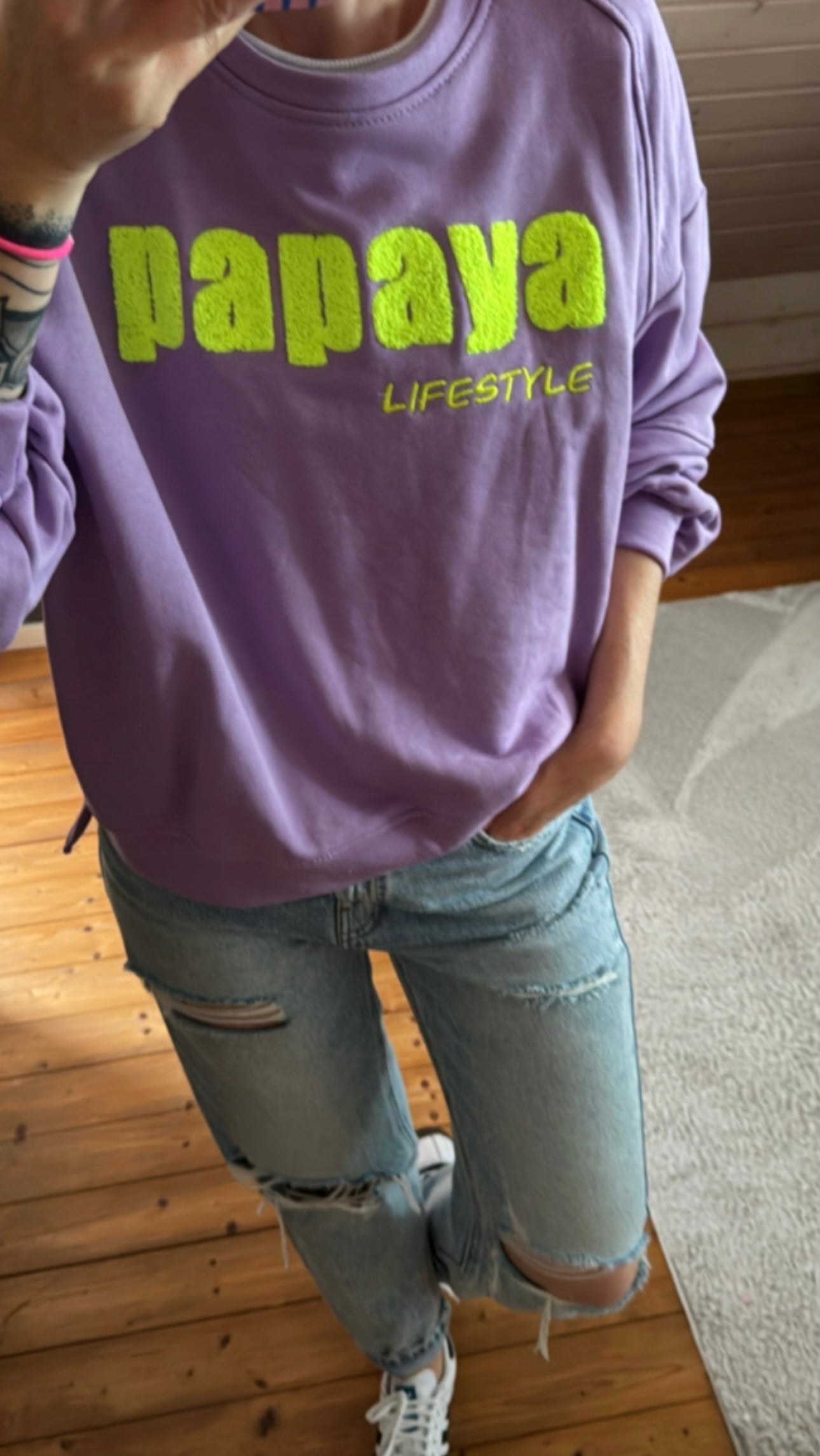 SWEATER FLUFFY Papaya LIFESTYLE