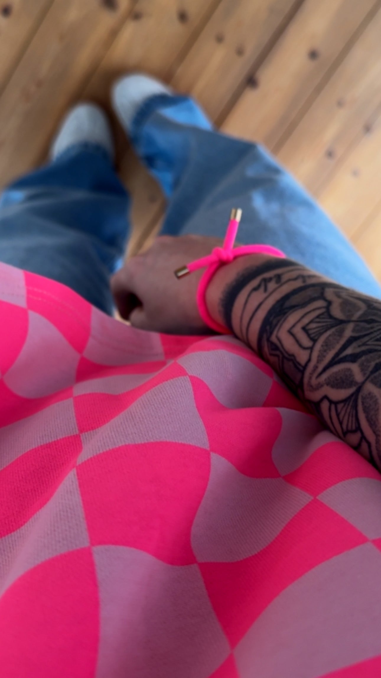 T-SHIRT FRENCH TERRY PREMIUM KARO / TO THE MOON