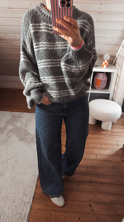 Strick Pullover Streifen