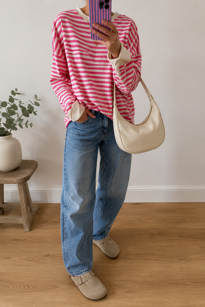 Streifen LONGSHIRT SWEATER OVERSIZE