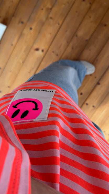 Streifen T-SHIRT PREMIUM / SMILEY Patch