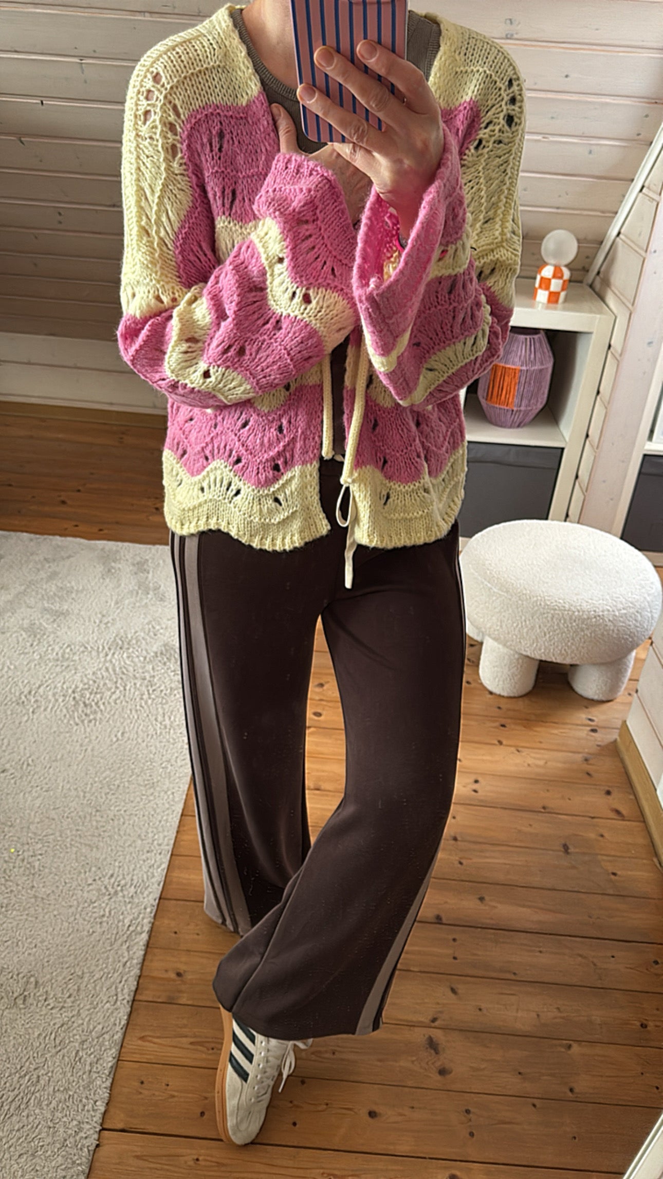 Strickjacke BOHO Lochstrick verschiedene Farben