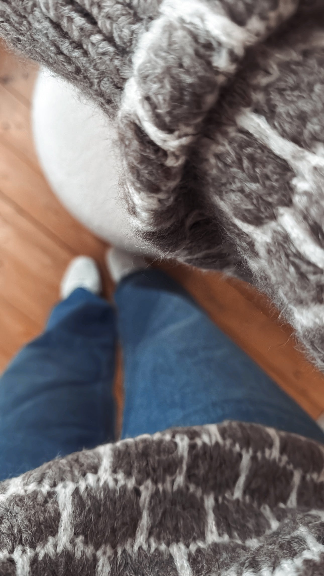 Strick Pullover Waffel Muster