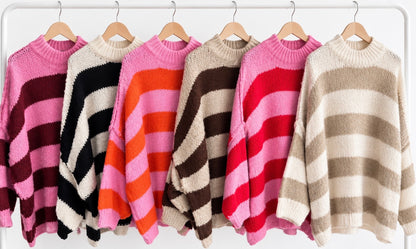Strickpullover Streifen OVERSIZE