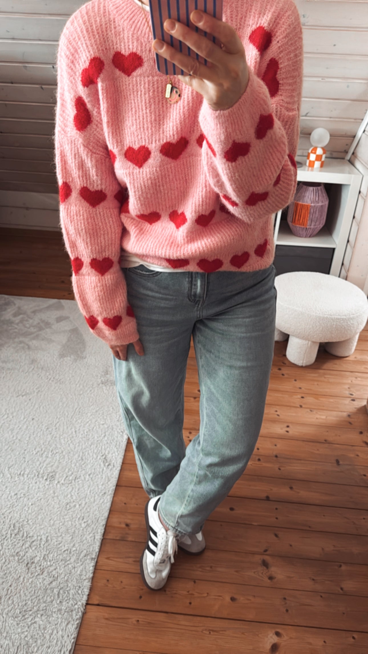 Pullover Strick Herzchen