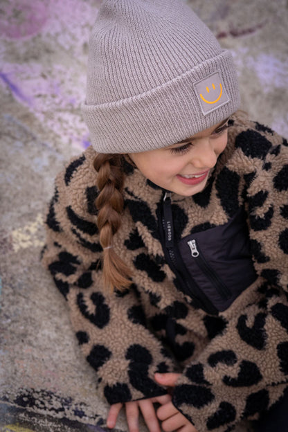 Kids Strick Mütze Neon Statement