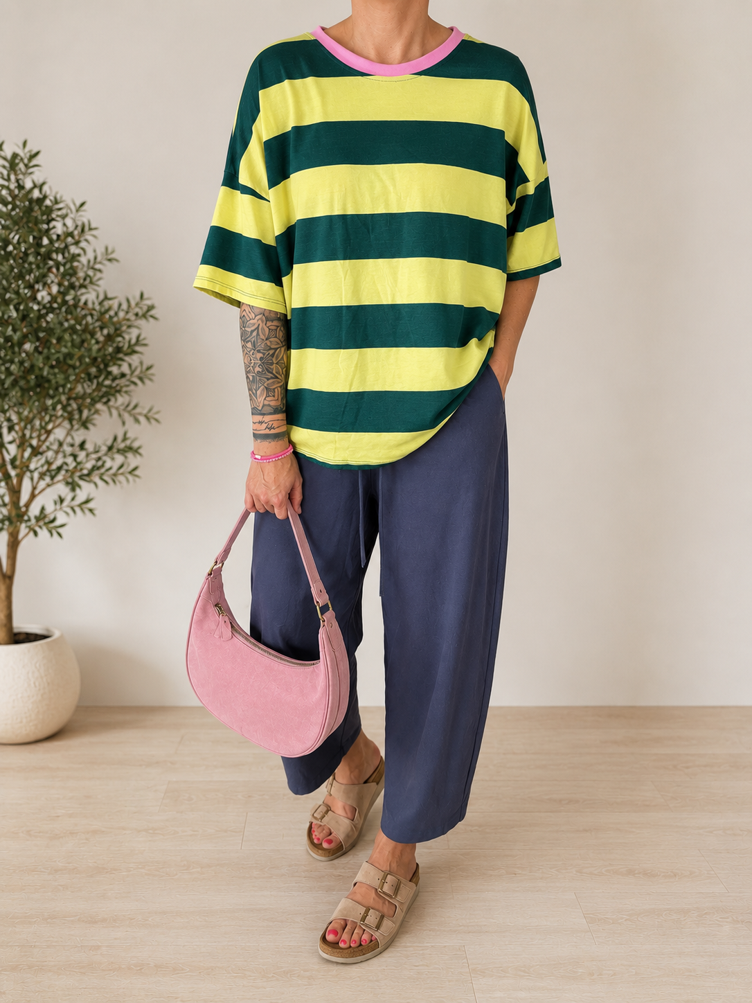 BASIC T-Shirt 4 FARBRN COLOUR BLOCK