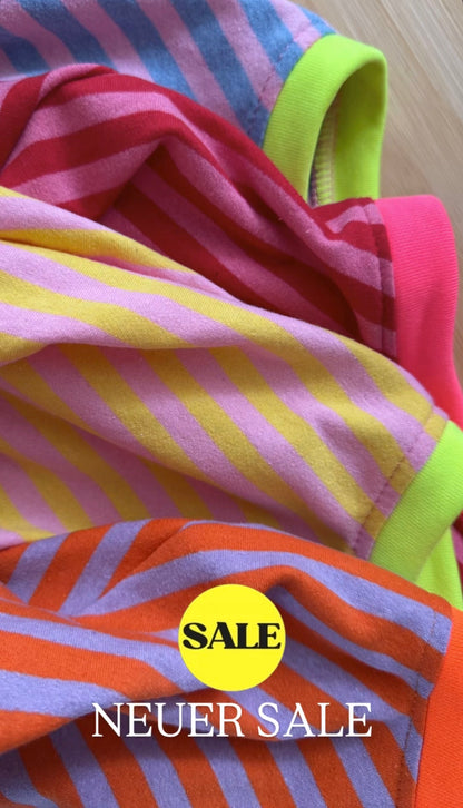 Streifen LONGSHIRT /  SWEATER LEICHT NEON / 4 Farben