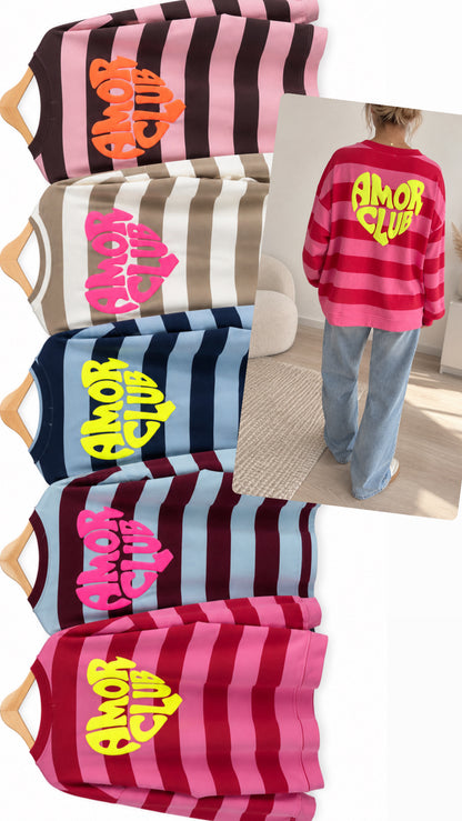 SWEATER PREMIUM TERRY AMOR CLUB 6 Farben