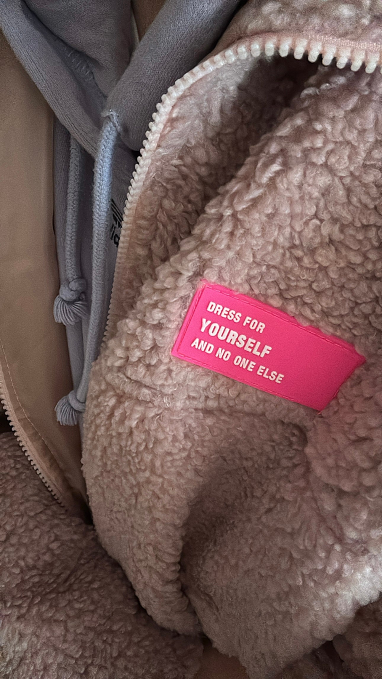 TEDDY Jacke ZIP langarm Neon Patch