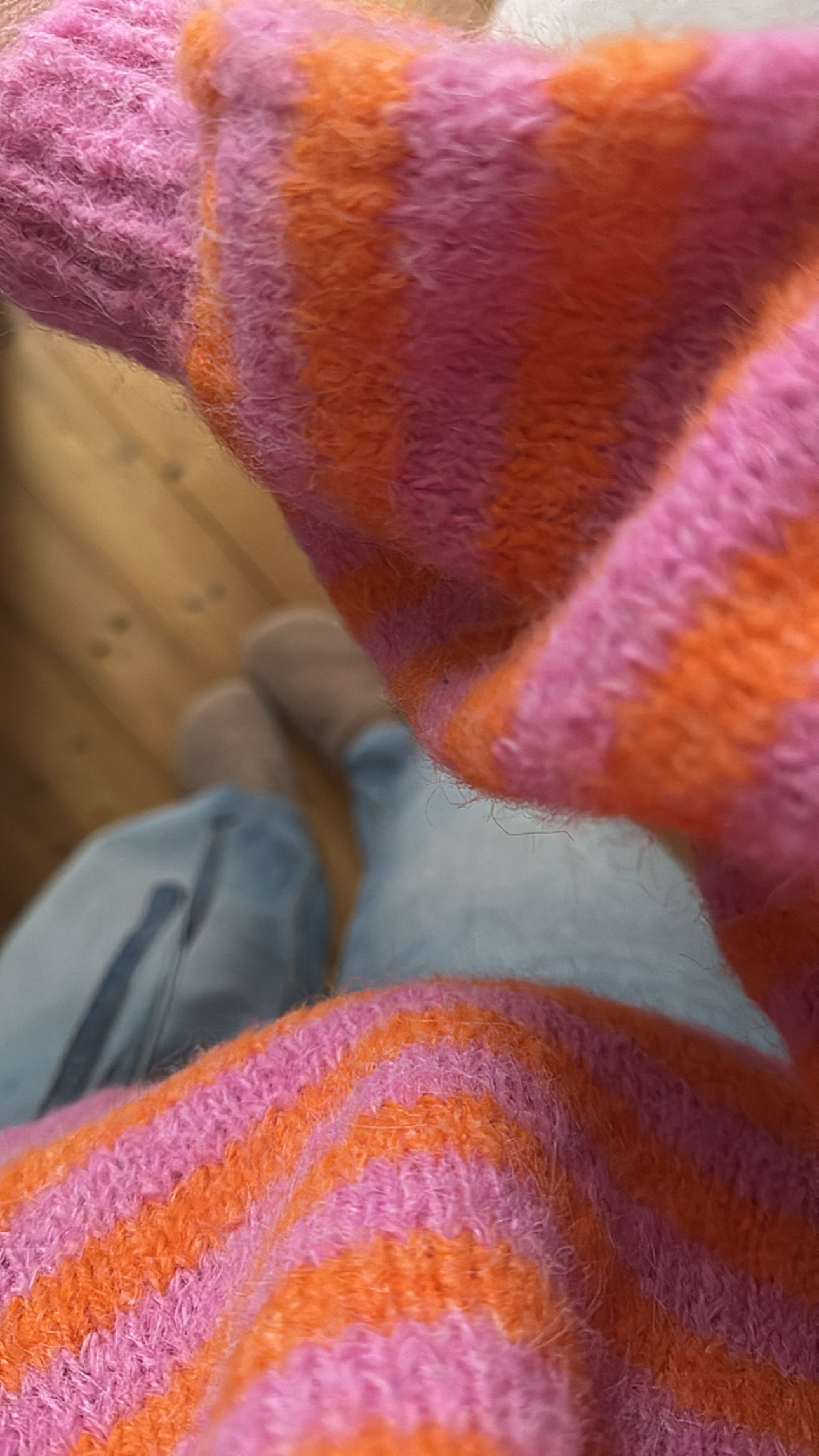 Strickjacke Cadigan V-Ausschnitt Stripes
