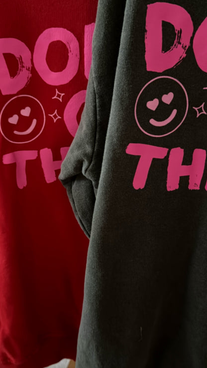 SWEATER Don‘t OVERTHINK it Rückenprint