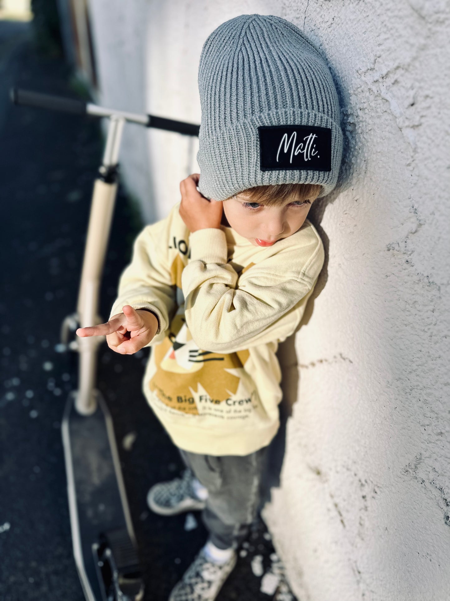 Mommy / Kids Strick-Beanie Label Up