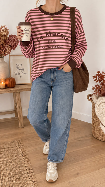 SWEATER LE MARAIS STICKEREI OVERSIZE