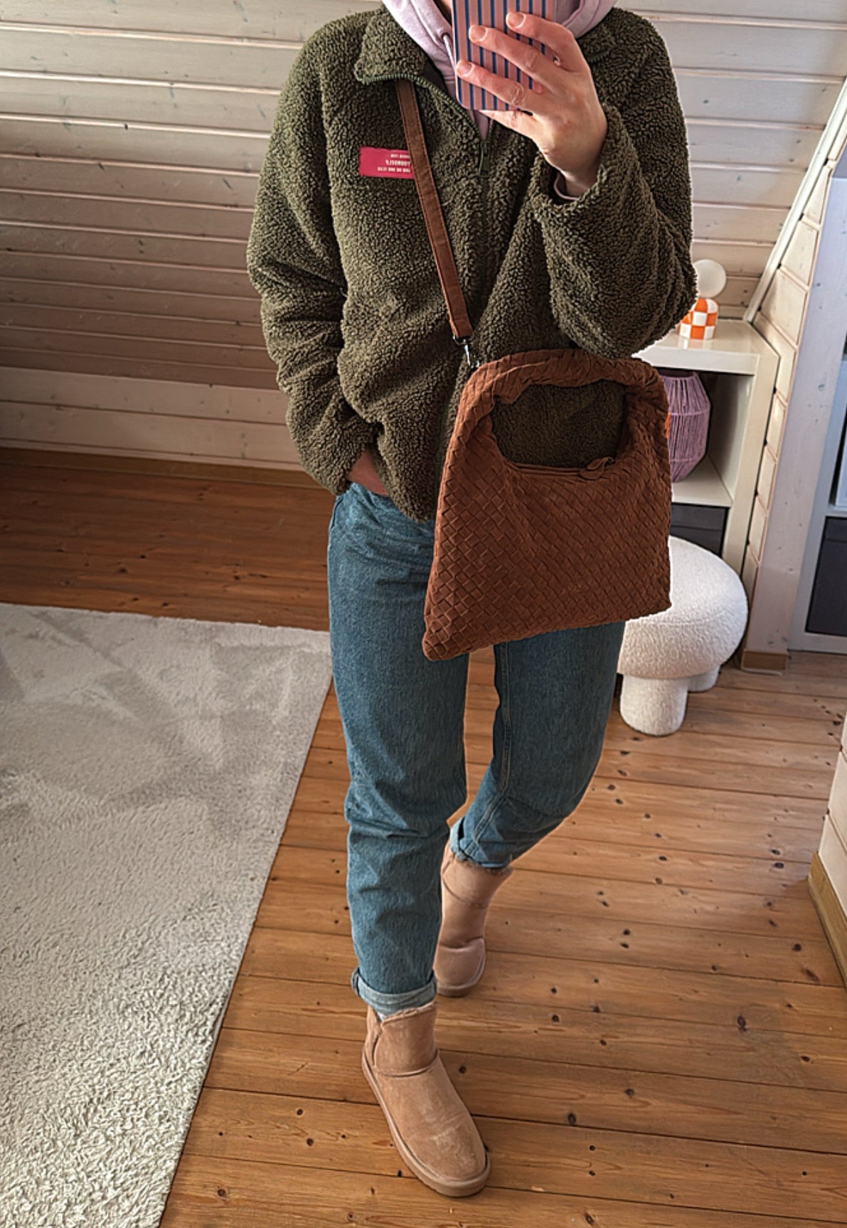 TEDDY Jacke ZIP langarm Neon Patch