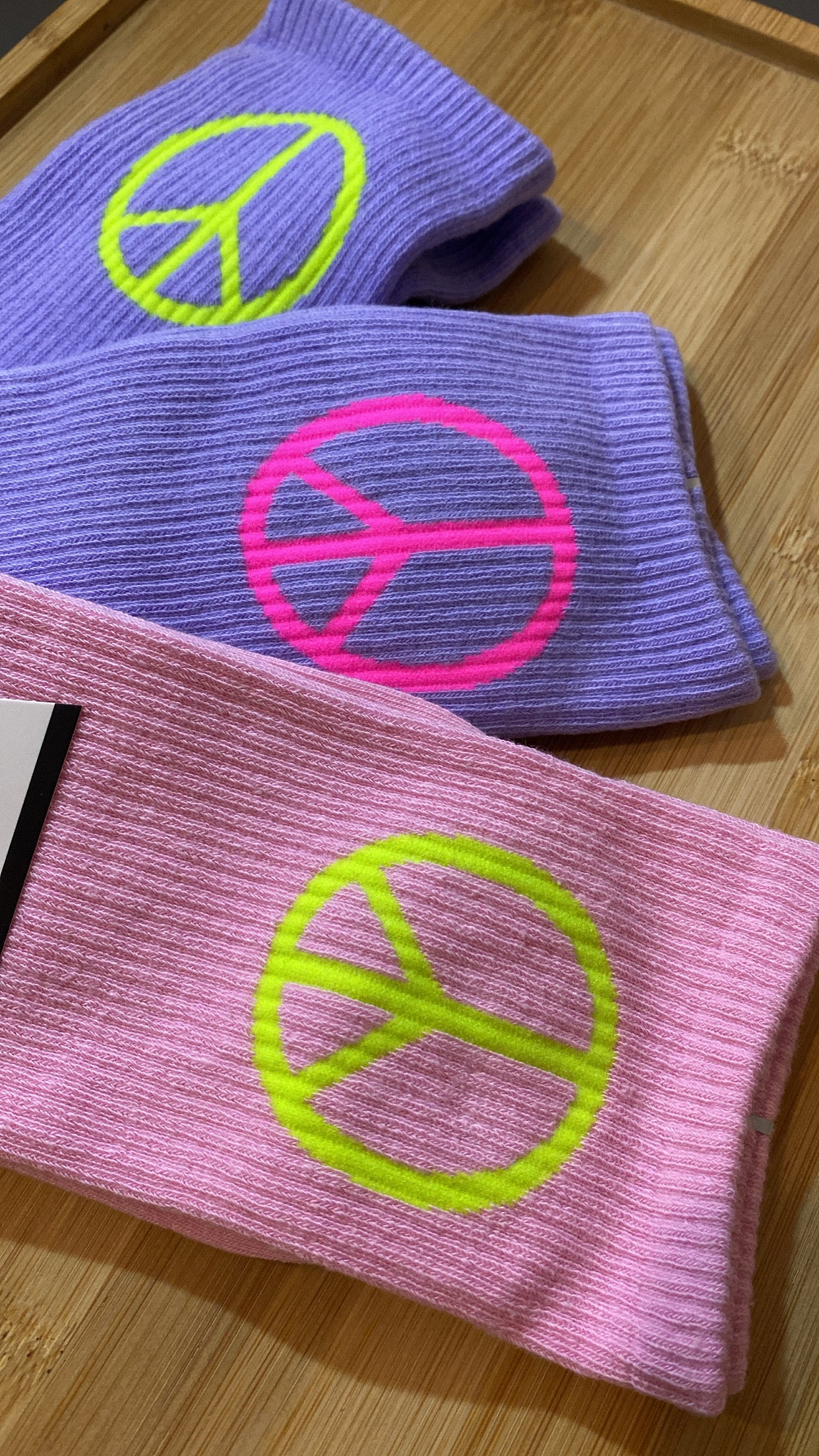 STATEMENT TENNIS SOCKEN LIMITED PEACE / NEON