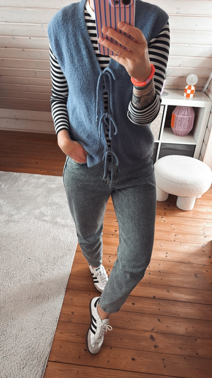 Strickjacke Weste Onezise Knoten