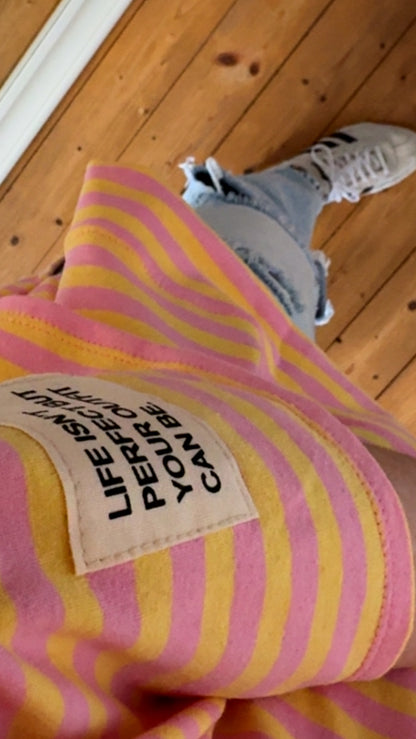 T-Shirt STREIFEN FRENCH TERRY Life isn‘t perfect