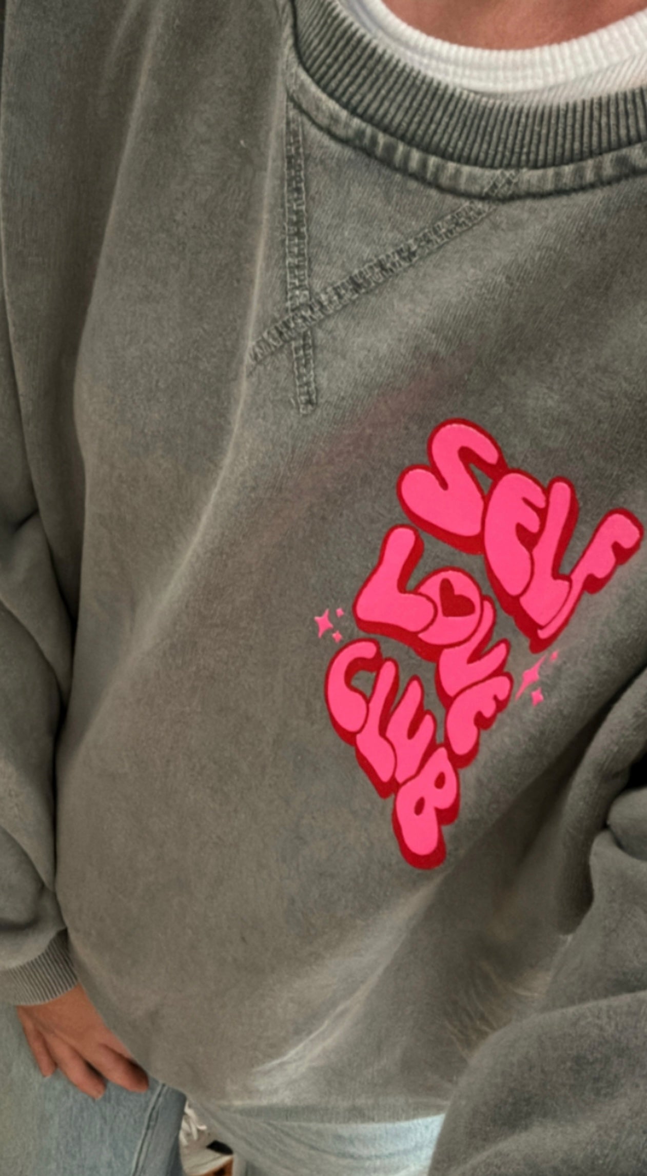 SWEATER SELF LOVE CLUB Rückenprint