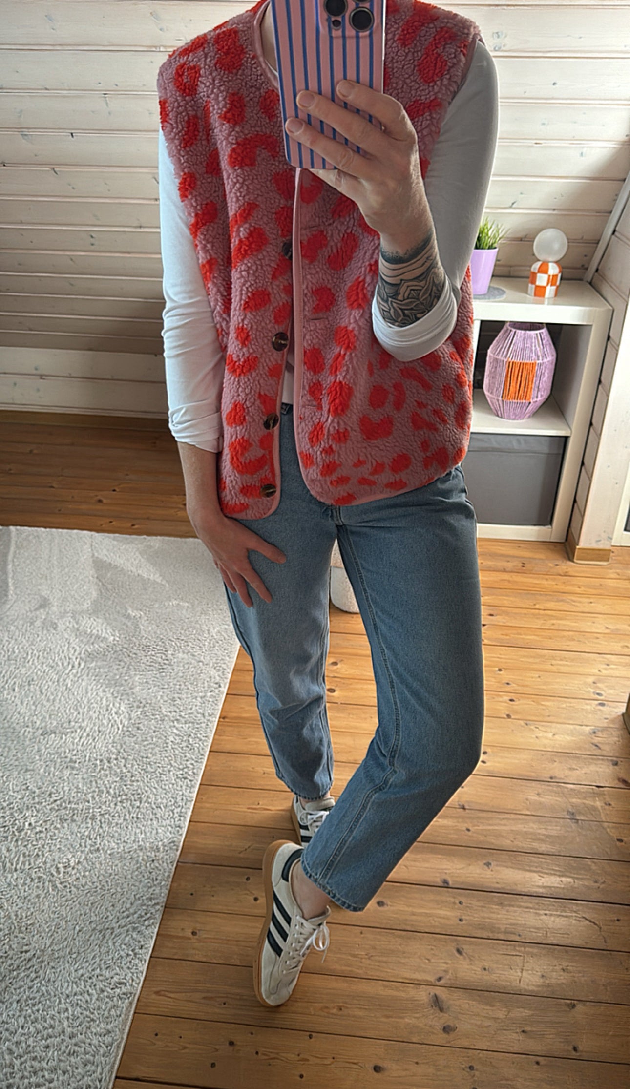 TEDDY Weste Leo Rosa ärmellos