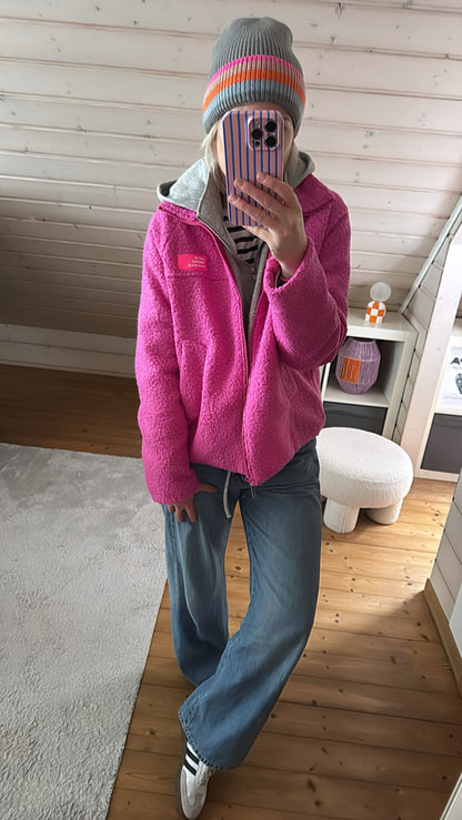 TEDDY Jacke ZIP langarm Neon Patch