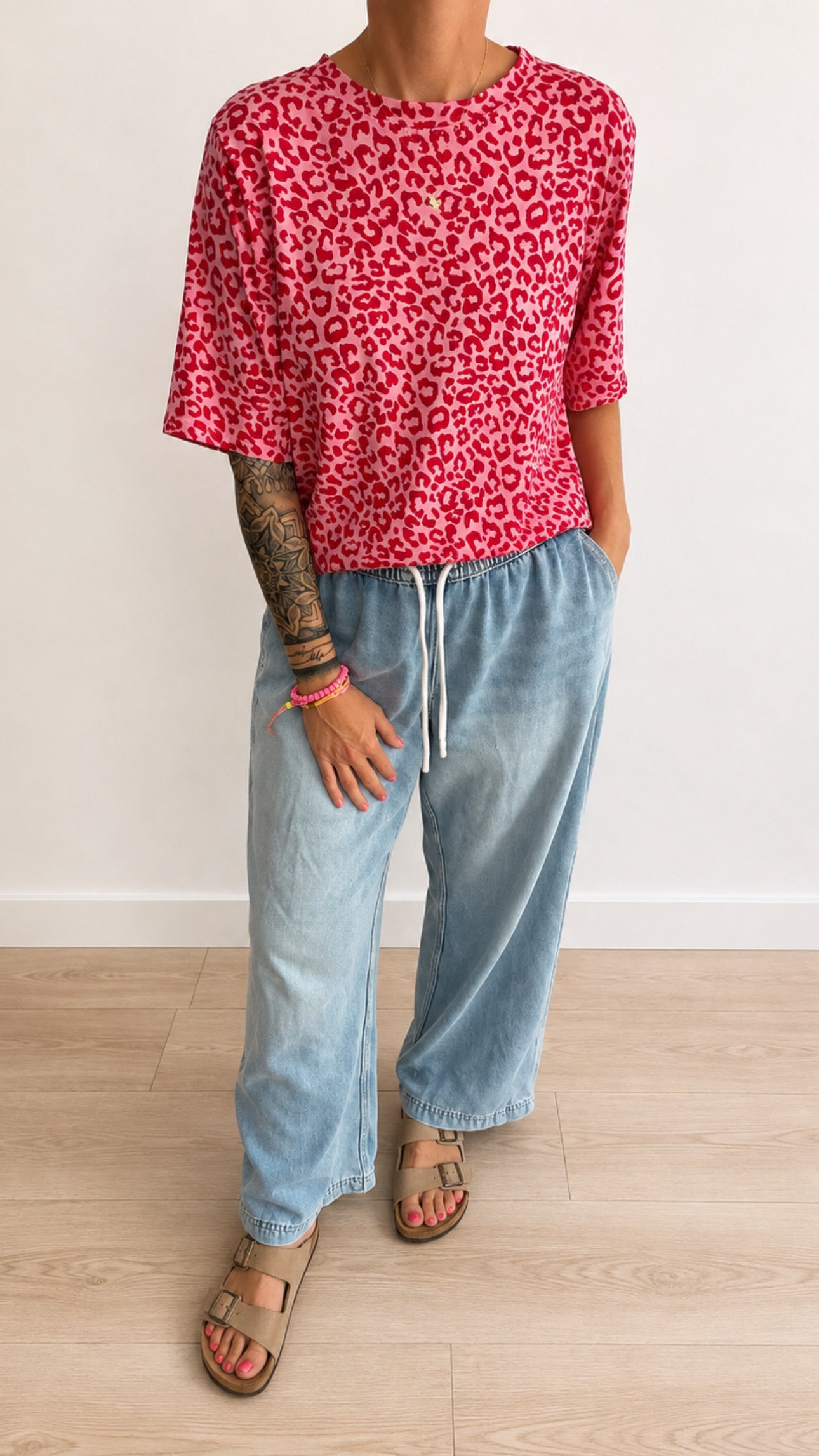 BASIC T-Shirt LEO 5 FARBEN COLOUR BLOCK