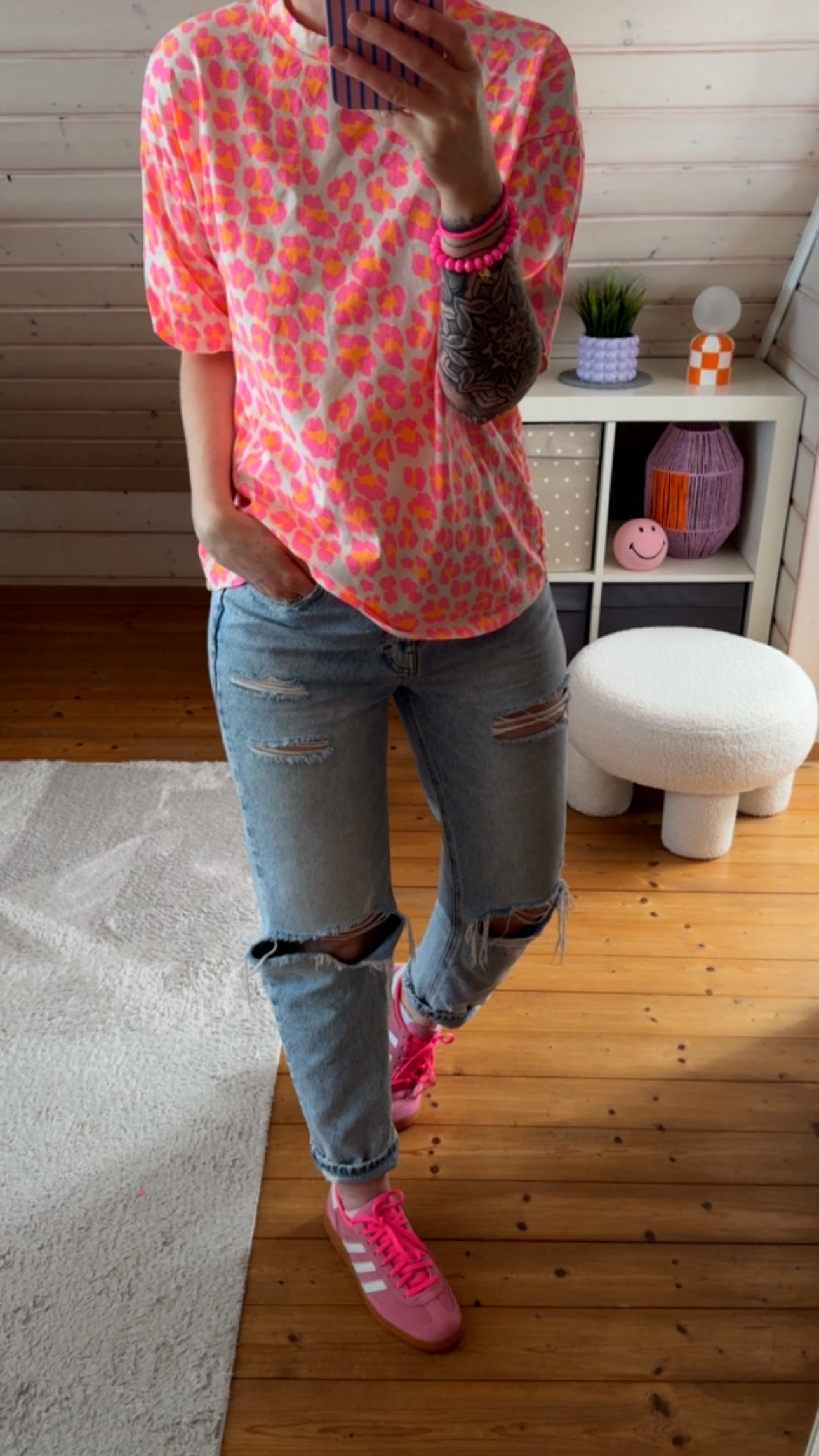 BASIC T-Shirt LEO 4 FARBEN COLOUR BLOCK