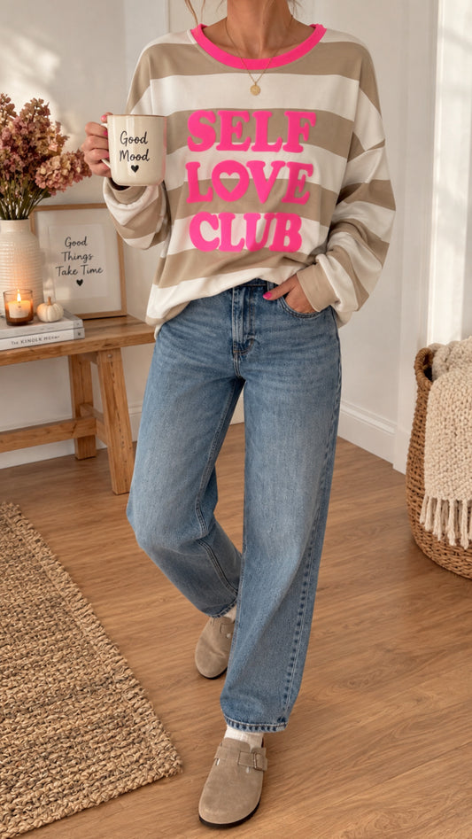 SWEATER PREMIUM TERRY SELF LOVE CLUB 3 Farben
