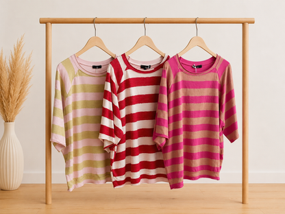 BASIC T-Shirt 3 FARBRN COLOUR BLOCK