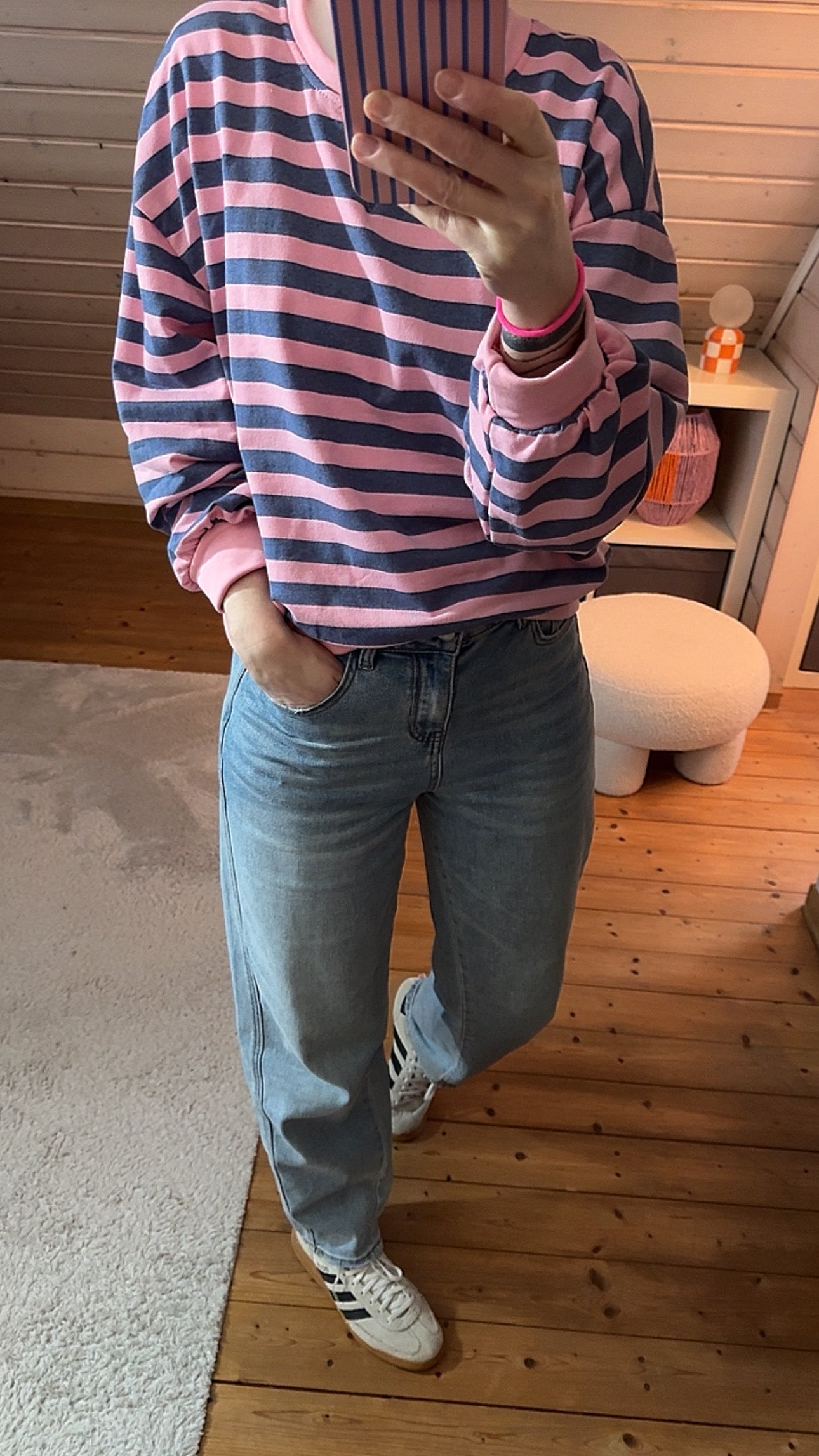 SWEATER leicht STREIFEN FRENCH TERRY