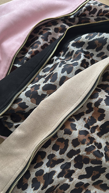 Jacke Velour Optik Leo Detail