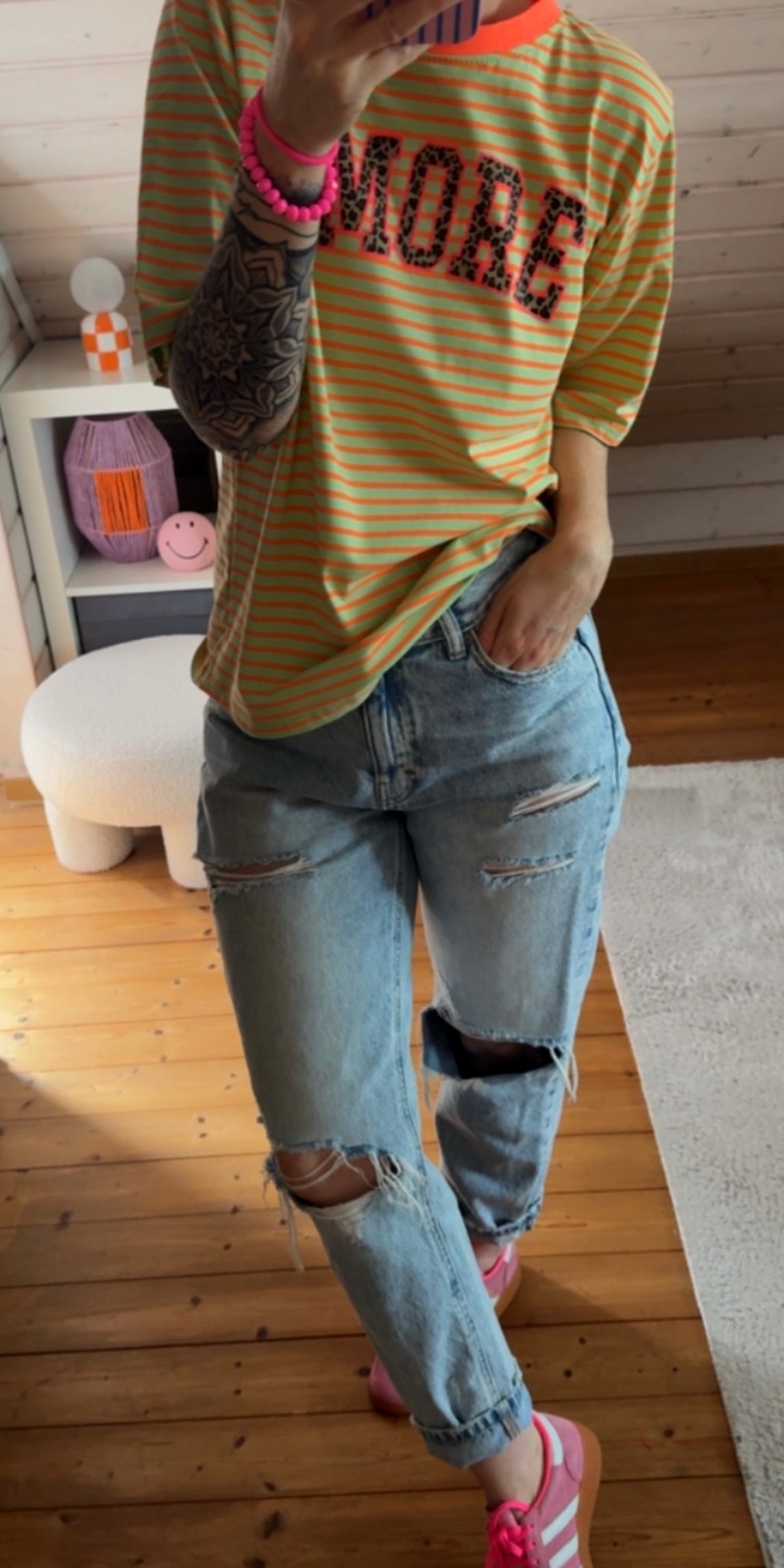 BASIC T-Shirt 5 FARBEN COLOUR BLOCK AMORE LEO 9 FARBEN